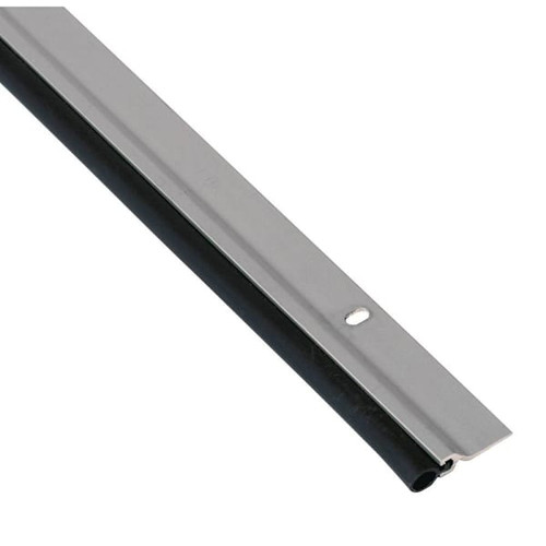 NGP Weatherstrip, Metal With Silicone Seal, Anodized, 48"