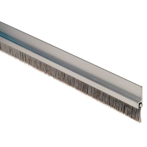 NGP Door Sweep With 7/16" Grey Nylon Brush Seal, Anodized, 96"