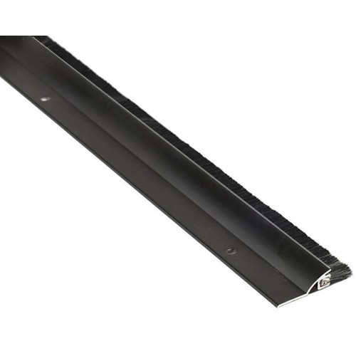 NGP Door Sweep With Black Nylon Brush & Drip Cap, Dark Bronze, 48"