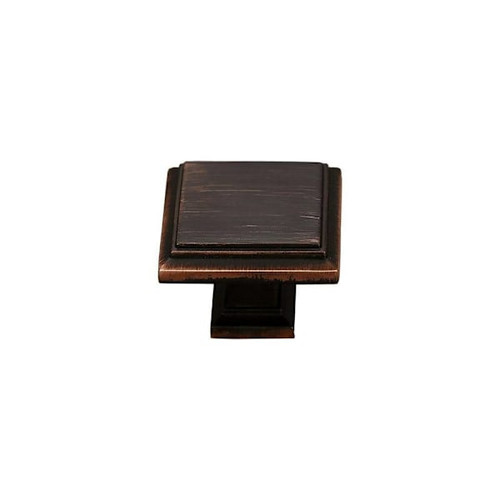 Seasons Accent 1" Modern Square Cabinet Knob, Oil Rubbed Bronze, Package Of 5