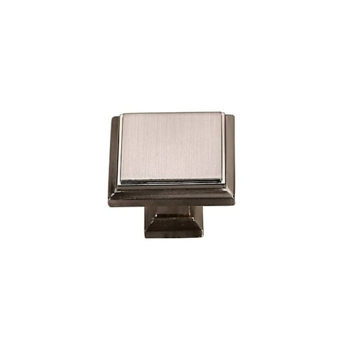 Seasons Accent 1" Modern Square Cabinet Knob, Satin Nickel, Package Of 5