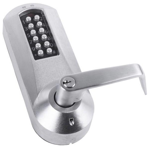 Dormakaba E-Plex 5200 Electronic Pushbutton Lock W/ 6/7-Pin Sfic Prep Less Core (Satin Chrome)
