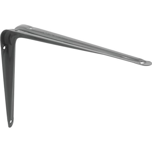 Gray Enamel 8" X 10" Stamped Steel Shelf Brackets, Pack Of 2