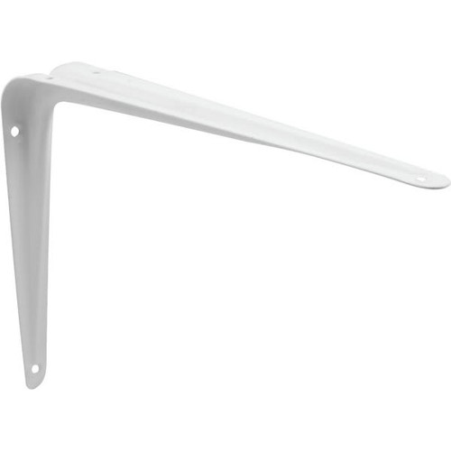 White Enamel 5" X 6" Stamped Steel Shelf Brackets, Pack Of 2