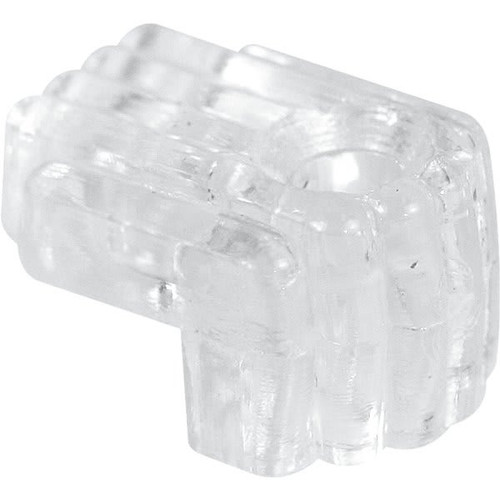Clear 1/4" Offset Plastic Mirror Clip, Pack Of 25