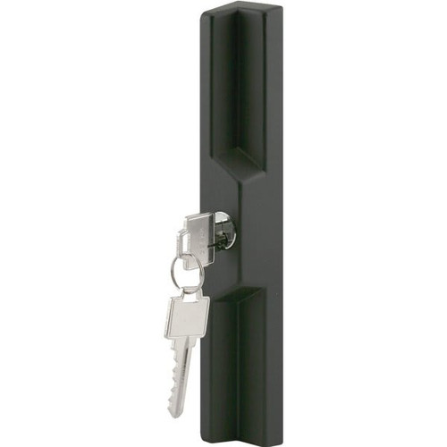 Black 3-15/16" & 4-15/16" Diecast Keyed Sliding Door Pull