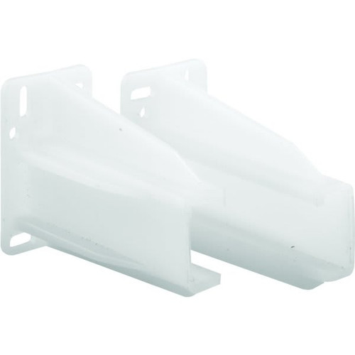Plastic White 5/16" X 7/8" Drawer Track Back Plate