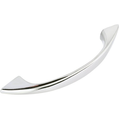 Diecast Chrome-Plated Finish Arched Cabinet Pulls, Pack Of 5