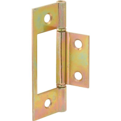 Brass Plated Steel Bi-Fold Door Non-Mortise Hinge, Pack Of 2