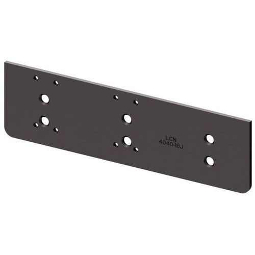 Lcn Dark Bronze Narrow Top Rail Door Plate 2-1/4