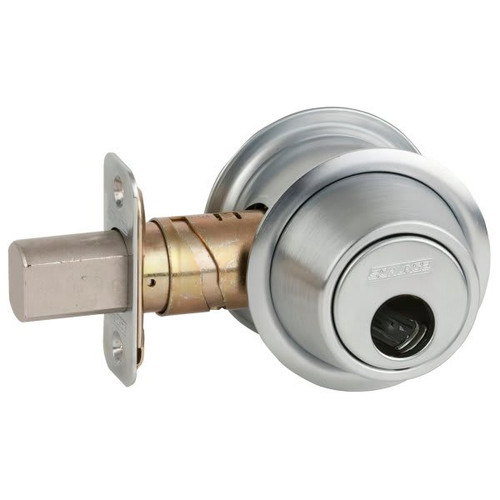 Schlage B500 Keyed Less Cylinder Deadbolt (Satin Chrome)