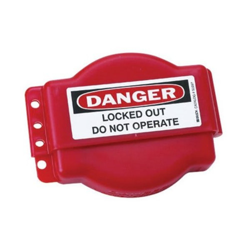 Brady Red Durable Polypropylene Adjustable Gate Valve Lockout