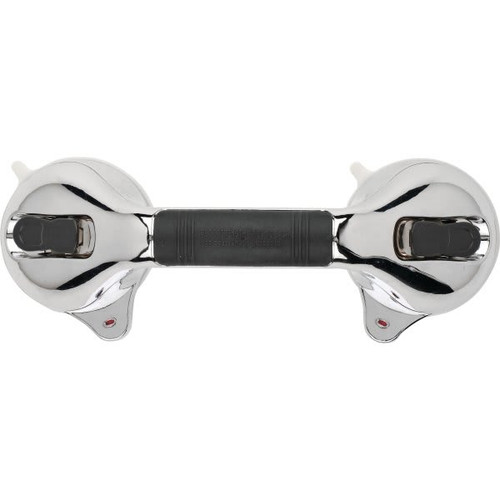 Healthsmart 12 In. Suction Cup Grab Bar With Secure Lock Indicators, Chrome