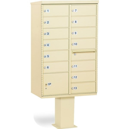 Salsbury Industries Cluster Mailbox, 13 Boxes, Sandstone