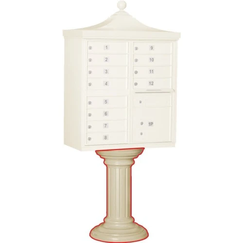 Salsbury Industries Cluster Mailbox Tall Decorative Pedestal, Sandstone