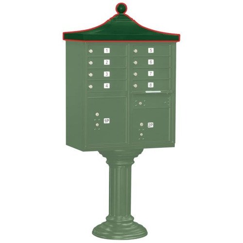 Salsbury Industries Cluster Mailbox Decorative Topper, Green
