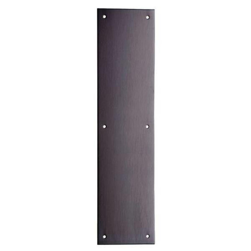Ives Push Plate, Dark Bronze Painted, 3-1/2 Inches X 15 Inches
