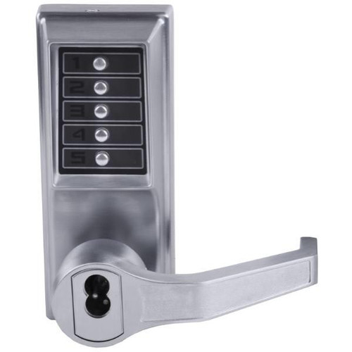 Dormakaba Mortise Combination Lever Lock, Less Core, Satin Chrome