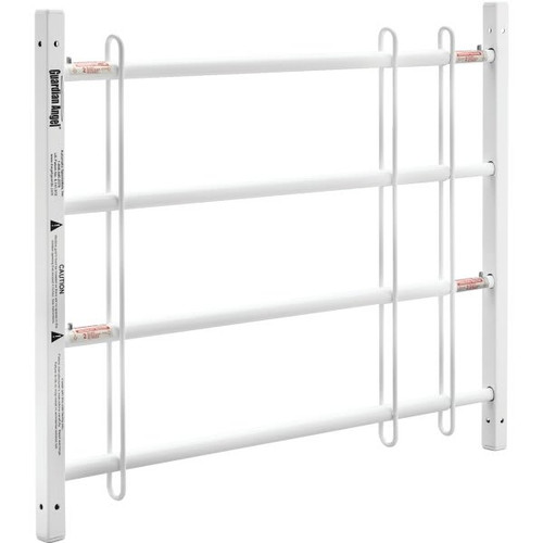 Guardian Angel Window Guard With Safety Release, 4-Bar, 90-120 Wide