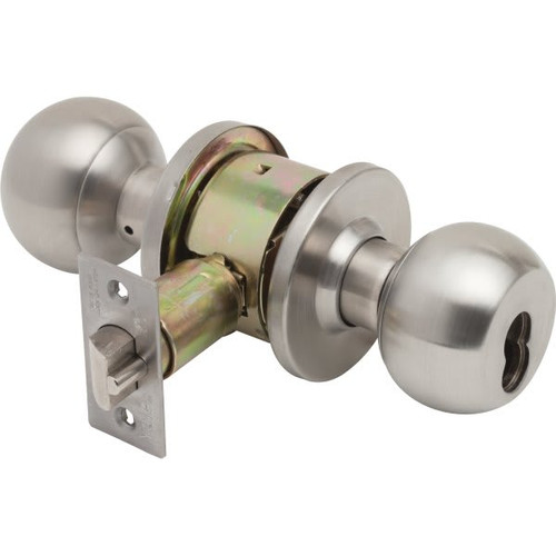 Accentra Interchangeable Core Cylindrical Storeroom Knob For 2-3/4 Backset, Satin Chrome