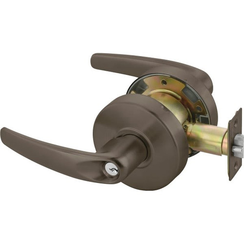 Yale 4600 Monroe Lever Storeroom/Closet Lockset W/ Key Lock (Dark Oxidized Satin Bronze)