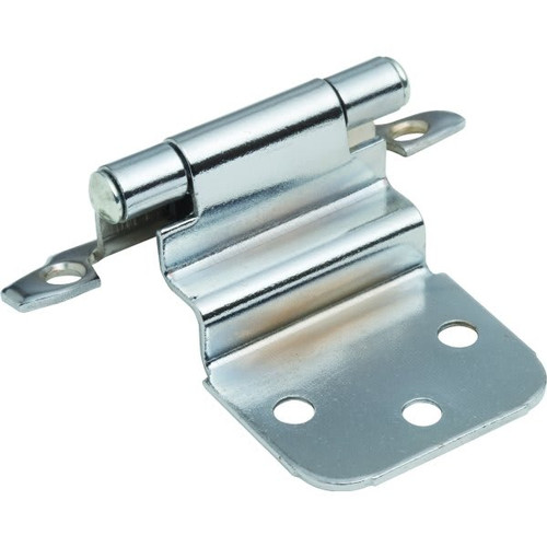 1-1/2" Self-Closing Exposed Inset Cabinet Hinge Chrome Decorative Wing Pack Of 2