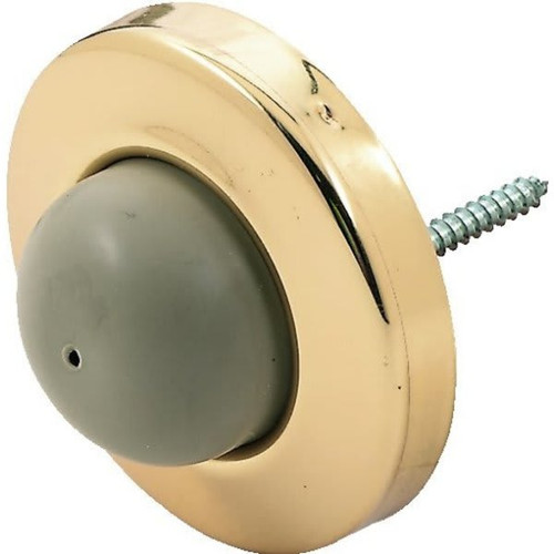2-1/2 In Wall Mount Door Stop (5-Pack) (Polished Brass)