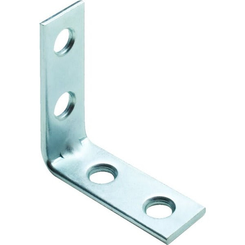 2 In Zinc Angle Corner Iron (10-Pack) (Silver)