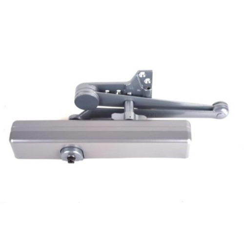 Lcn Surface Door Closer, Spring-Stop Arm, Aluminum/689 Finish, 30 Year Warranty