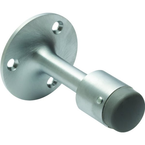 3-7/8 In Cast Brass Wall Door Stop (Satin Chrome)