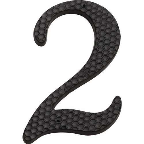 4" Black Number 2, Package Of 2