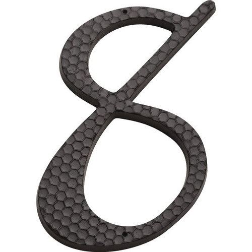 4" Black Number 8, Package Of 2