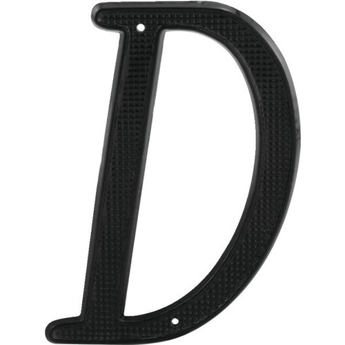 4" Black Letter D, Package Of 2