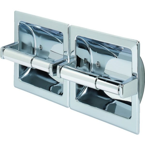 Stainless Steel Twin Toilet Paper Dispenser Recessed