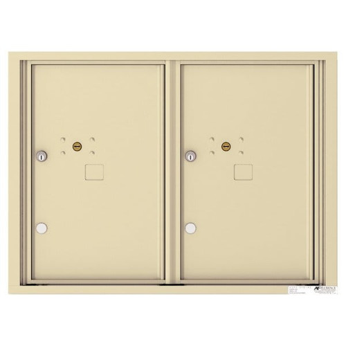Florence Mfg Versatile 4c Mailbox, 6 High Suite, 2 Parcel Lockers Beige