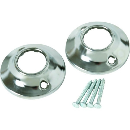 1" Exposed Mount Shower Rod Bracket, Chrome, Package Of 5