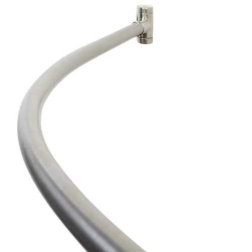 Ellipse 60" Brushed Nickel Shower Rod 9" Bow