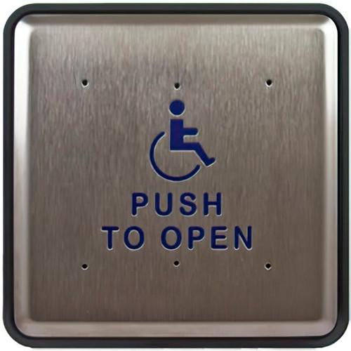 Bea 10pbs61 Push Plate 6" Square "Push To Open" Text And Handicap Logo