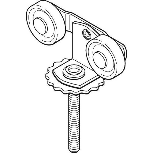 Double Wardrobe Roller, 1" Diameter Wheel, Package Of 2