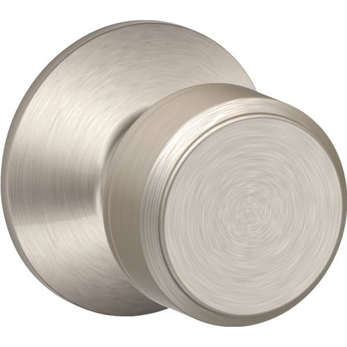 Schlage Bowery F Series Knob, Passage, Grade Aaa, Satin Nickel