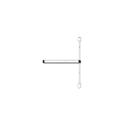 Adams Rite Grade 1 Surface Vertical Rod Device Satin Aluminum For Glass Doors