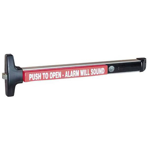 Detex 36 Rim Exit Device With Alarm Aluminum