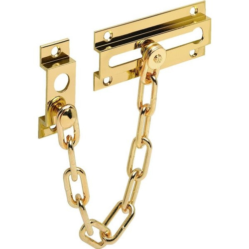 2-13/16 In Extruded Brass Chain Door Lock (Polished Brass)