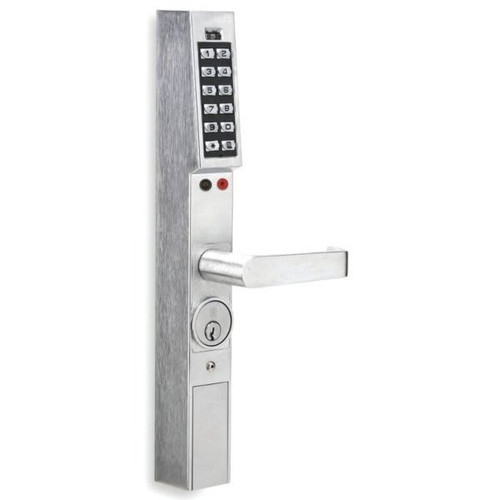 Alarm Lock Trilogy Narrow Stile Aluminum Door Retrofit Outside Trim Satin Chrome