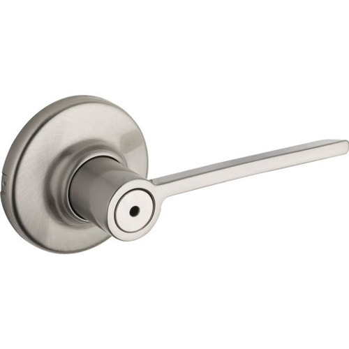 Kwikset Ladera Satin Nickel Bed/Bath Privacy Door Lever