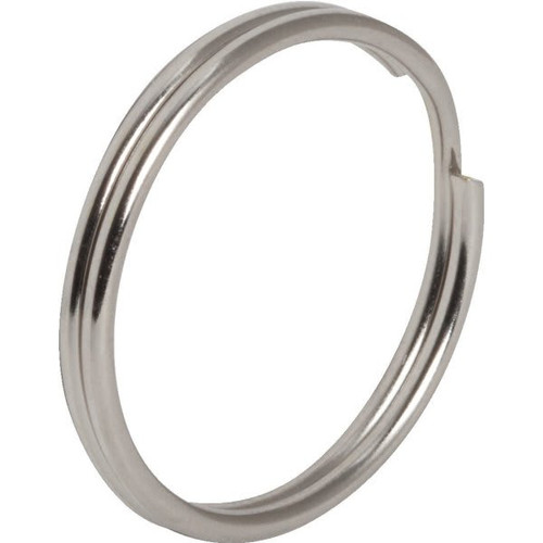Lucky Line 1" Split Key Ring , Nickel-Plated , Tempered Steel , Package Of 10