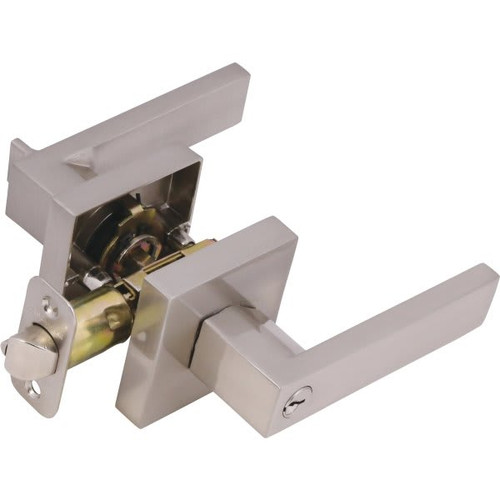 Design House Karsen Entry Straight Lever, Satin Nickel