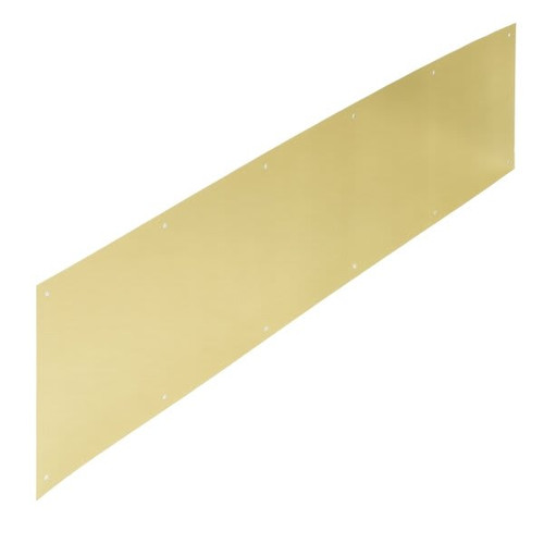 10 X 34 In Solid Brass Door Kick Plate (Brass)