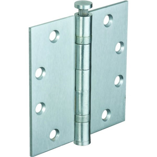 4-1/2" Commercial Ball Bearing Door Hinge Satin Chrome Stainless Steel Pack Of 3
