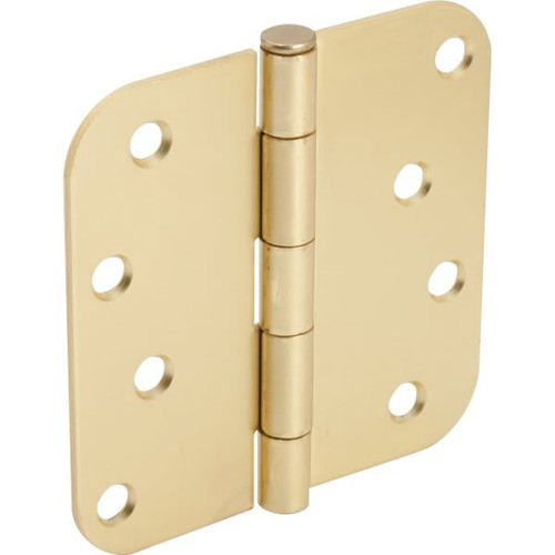 4" Residential Plain Bearing Door Hinge Satin Brass, Package Of 2